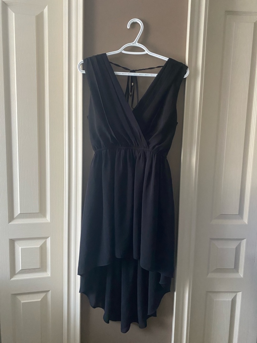 Black Sleeveless High-Low Dress